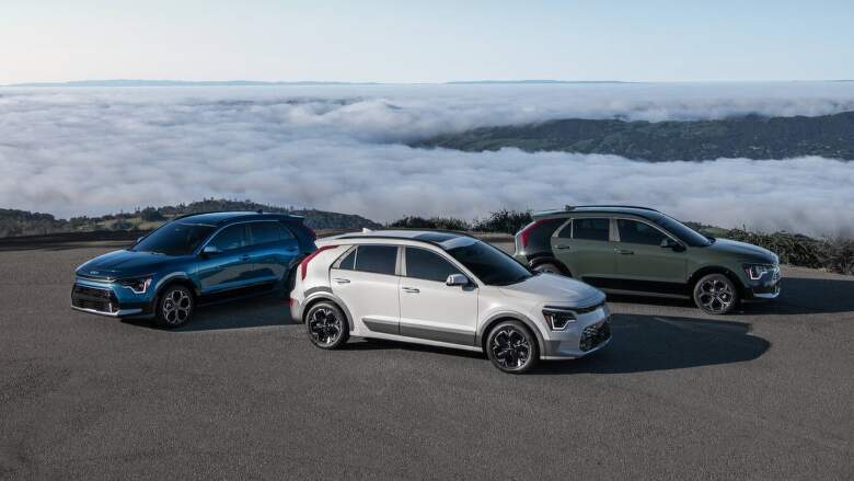 A Kia Niro hibridként, plug-in hibridként és tisztán elektromos autóként is elérhető. Forrás: www.kiamedia.com