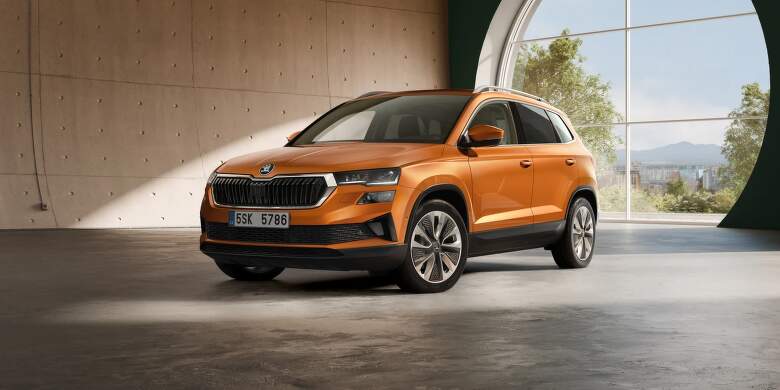 Škoda Karoq vo svojej „klasickej" oranžovej farbe karosérie Phoenix. Zdroj: skoda-auto.cz