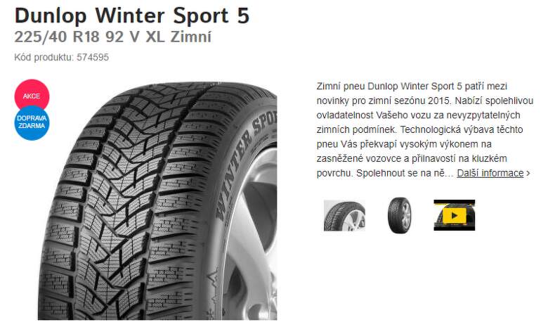 Dunlop pneu