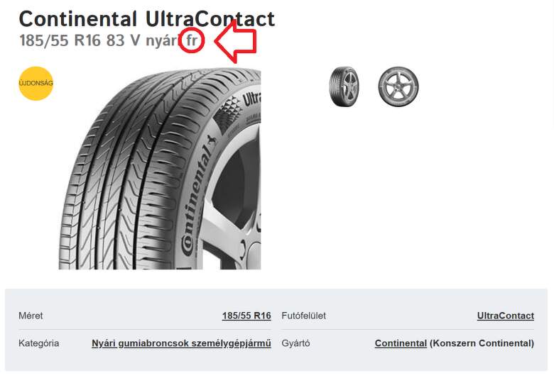 Horní ochrana je označena nápisy FR, MFS nebo RPB.  To najdete v názvu a technickém popisu pneumatiky.  Viz schéma.